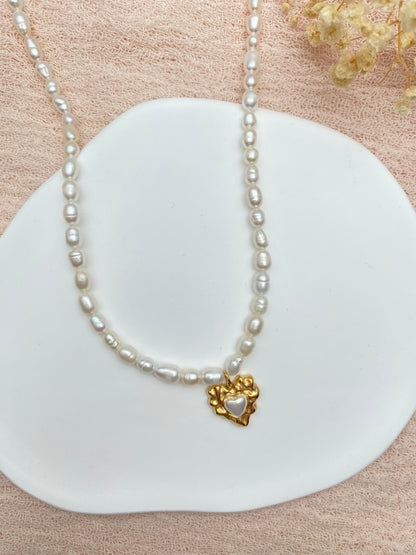 Pearl Heart Necklace