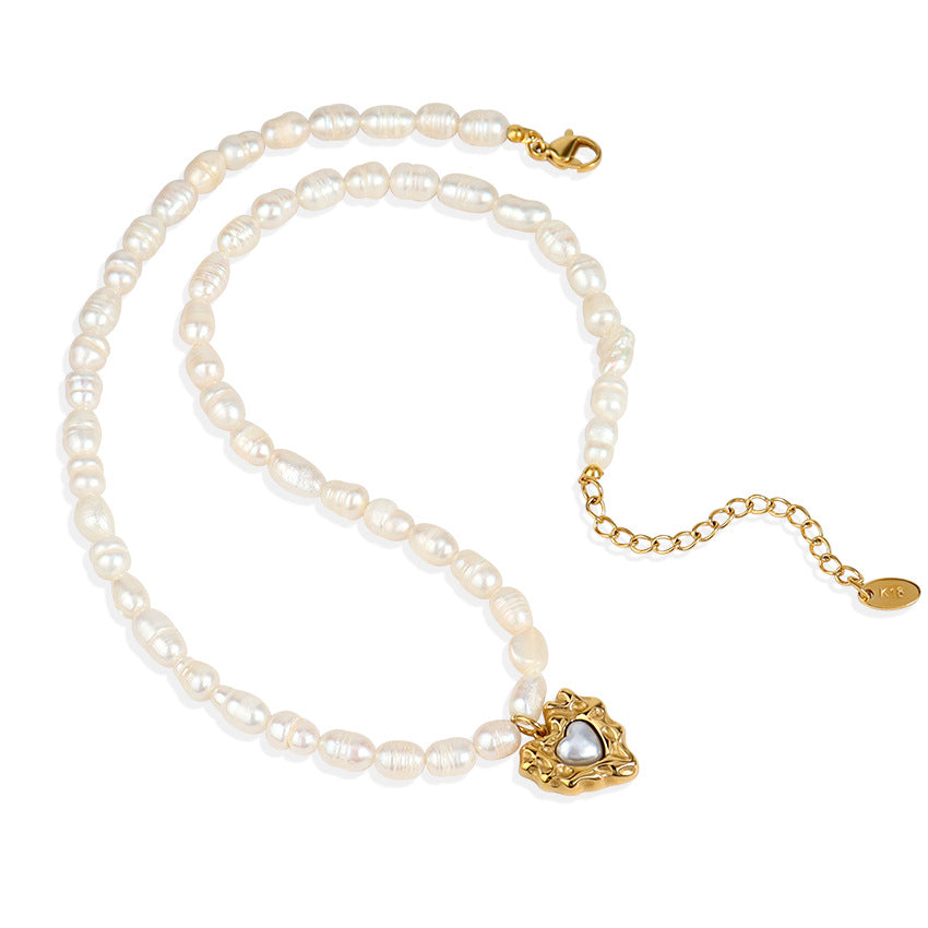 Pearl Heart Necklace
